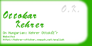 ottokar kehrer business card